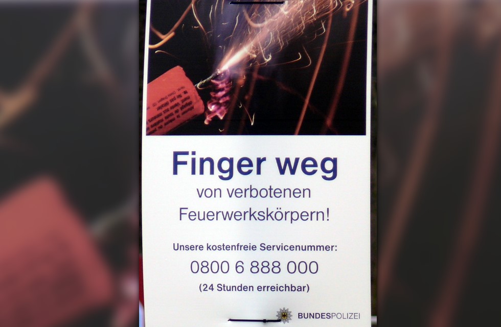 Vogtland: Bundespolizei warnt erneut vor illegaler Pyrotechnik