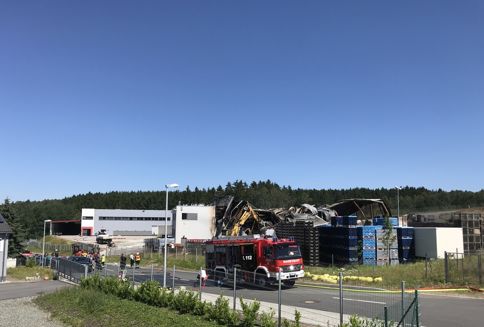Reichenbach: Großbrand im Industriegebiet