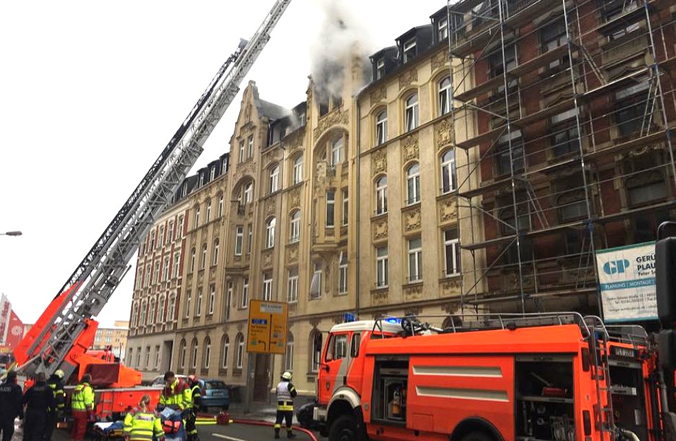 Schock in Plauen: Zwei Tote bei Hausbrand