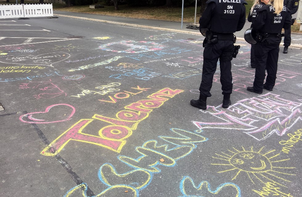 Malaktion zum Aktionstag in Plauen