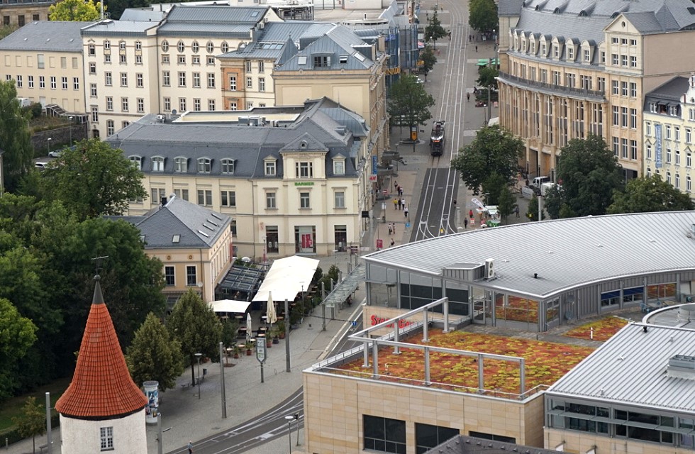 Das Stadtzentrum von Plauen.