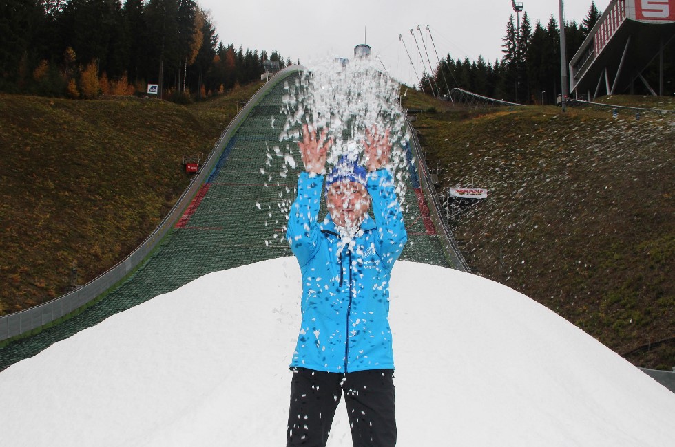 In der Vogtland-Arena fällt der Schnee 