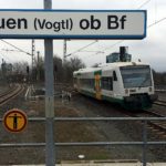 Vogtlandbahn am Oberen Bahnhof in Plauen. Foto: Spitzenstadt.de/Archiv