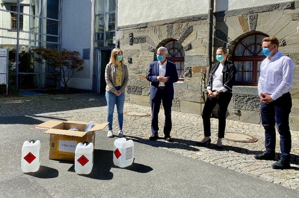 Wernesgrüner Brauerei spendet 5000 Liter Desinfektionsmittel 