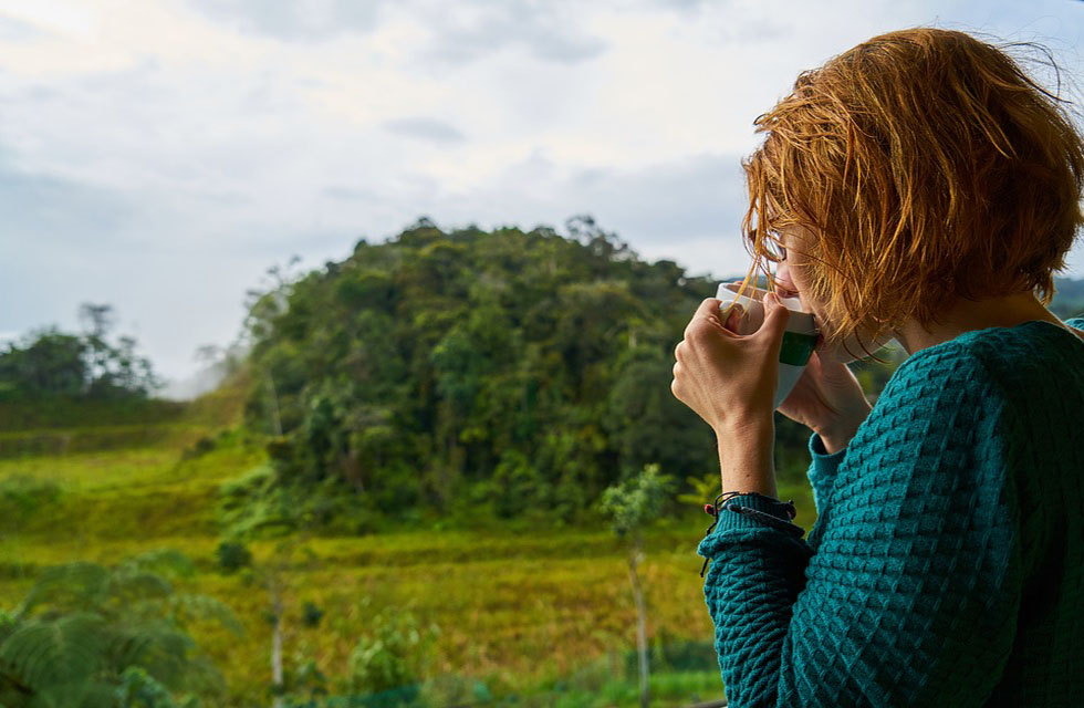 Entspannung-Kaffee-Landschaft