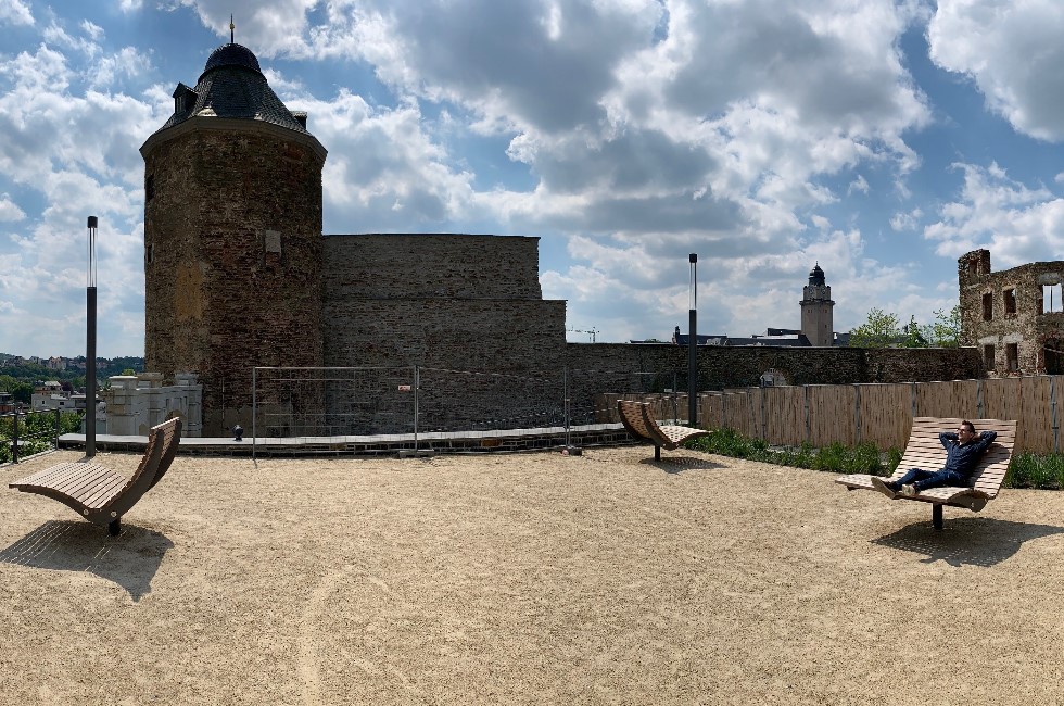 Vandalismus auf dem Schlossberg in Plauen