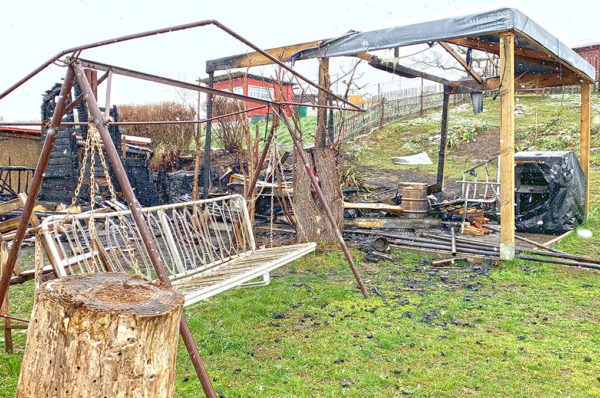Gartenhaus in Plauen niedergebrannt