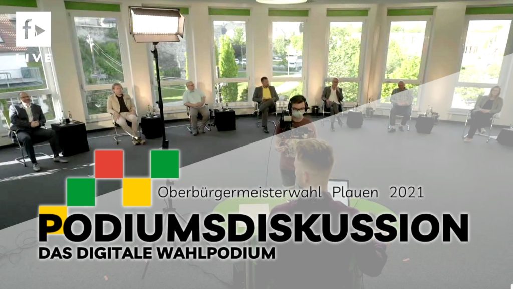 Das Online-Podium zur OB-Wahl in Plauen 2021