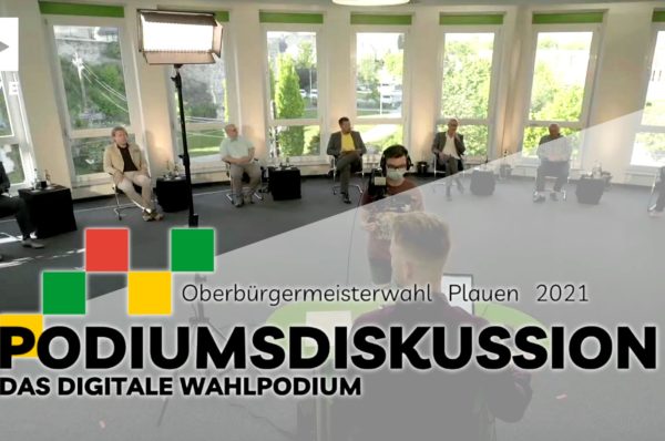 Das Online-Podium zur OB-Wahl in Plauen 2021