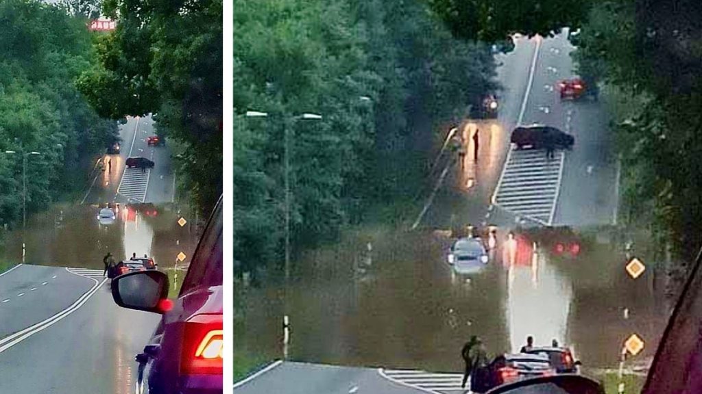 Hochwasser durch Starkregen in Plauen