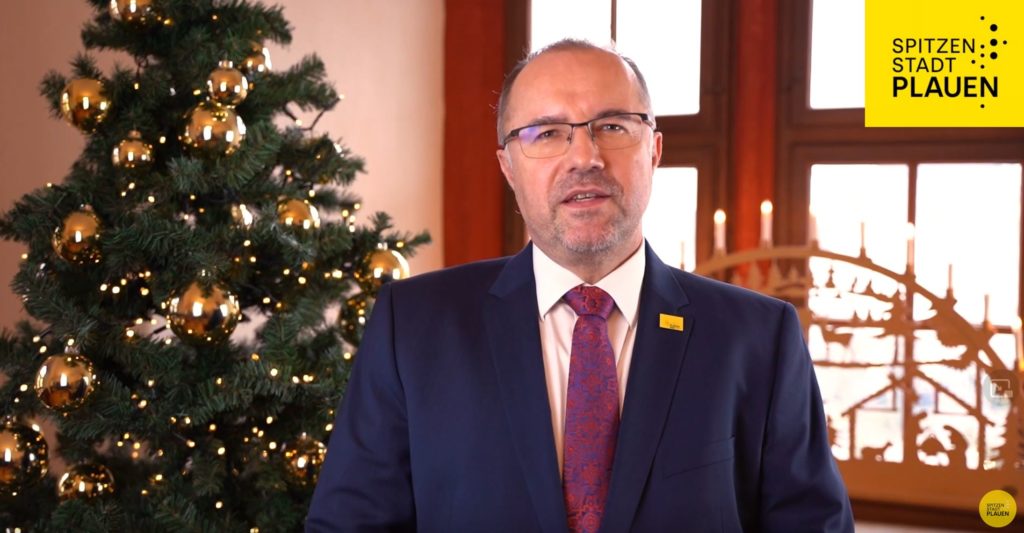 Weihnachtsansprache von Plauens Oberbürgermeister Steffen Zenner
