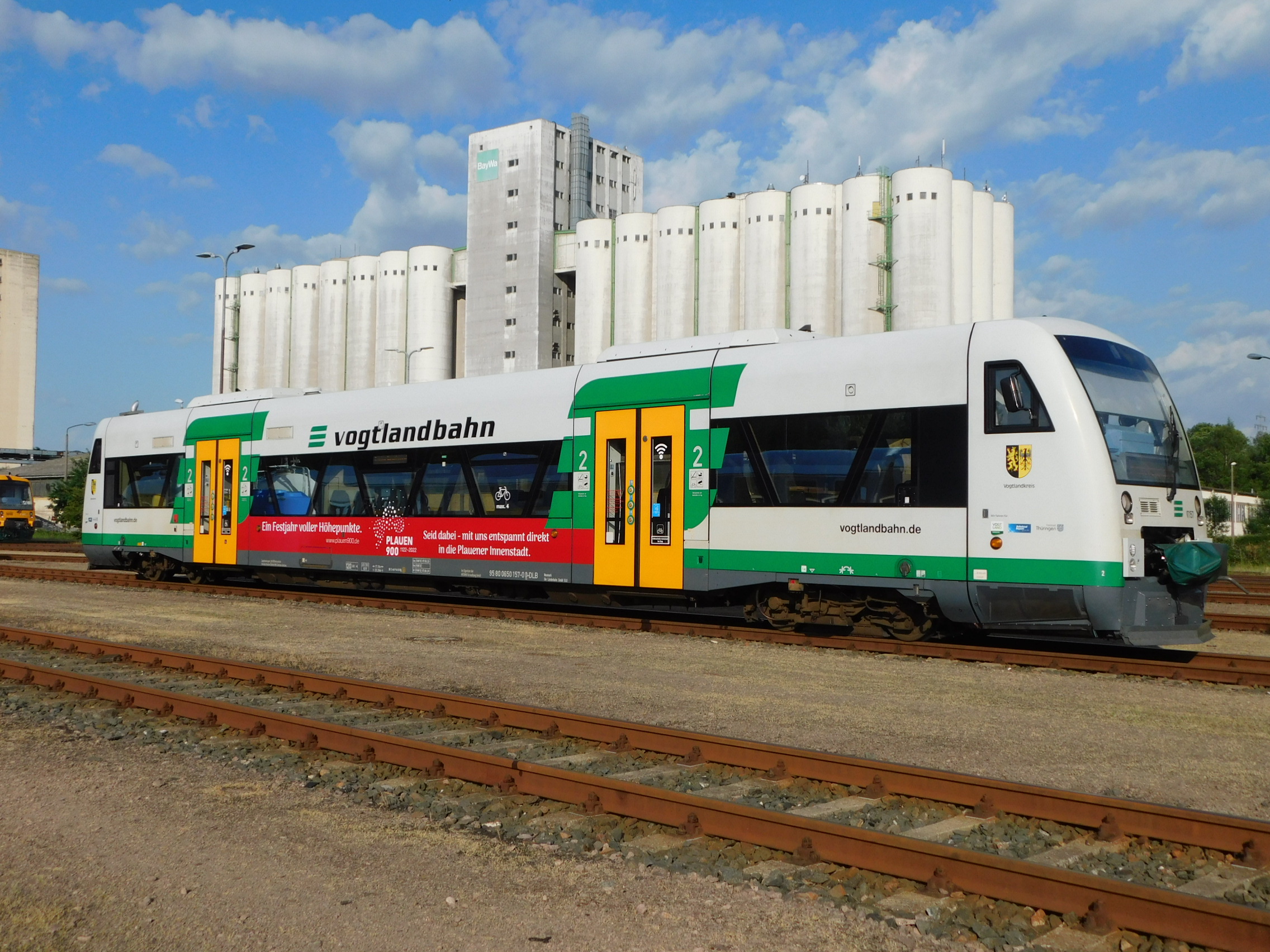 Vogtlandbahn wirbt für Plauen 900