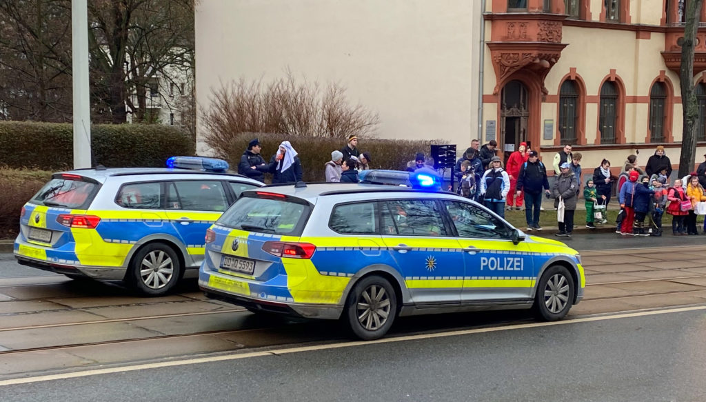 Einsatz anlässlich des 27. Großen Faschingsumzugs in Plauen. Foto: Polizei