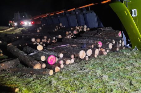 Polizei-Report Plauen-Vogtland: Holzlaster kippt in Bad Elster um und verletzt Fahrer schwer