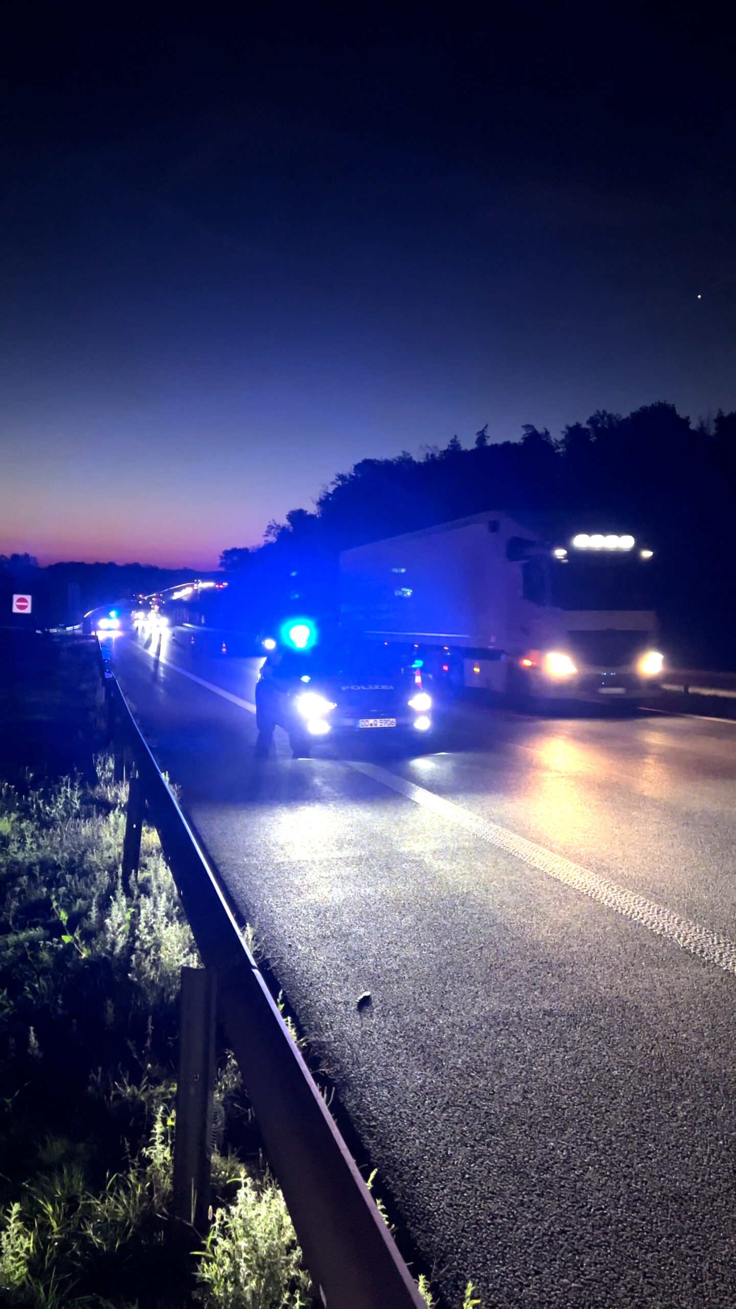 Schleuser-Kontrolle auf der A72 im Vogtland