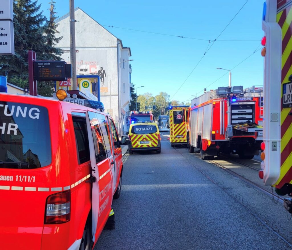 Fußgänger in Plauen von Lastwagen erfasst. Foto: FFW Plauen-Großfriesen