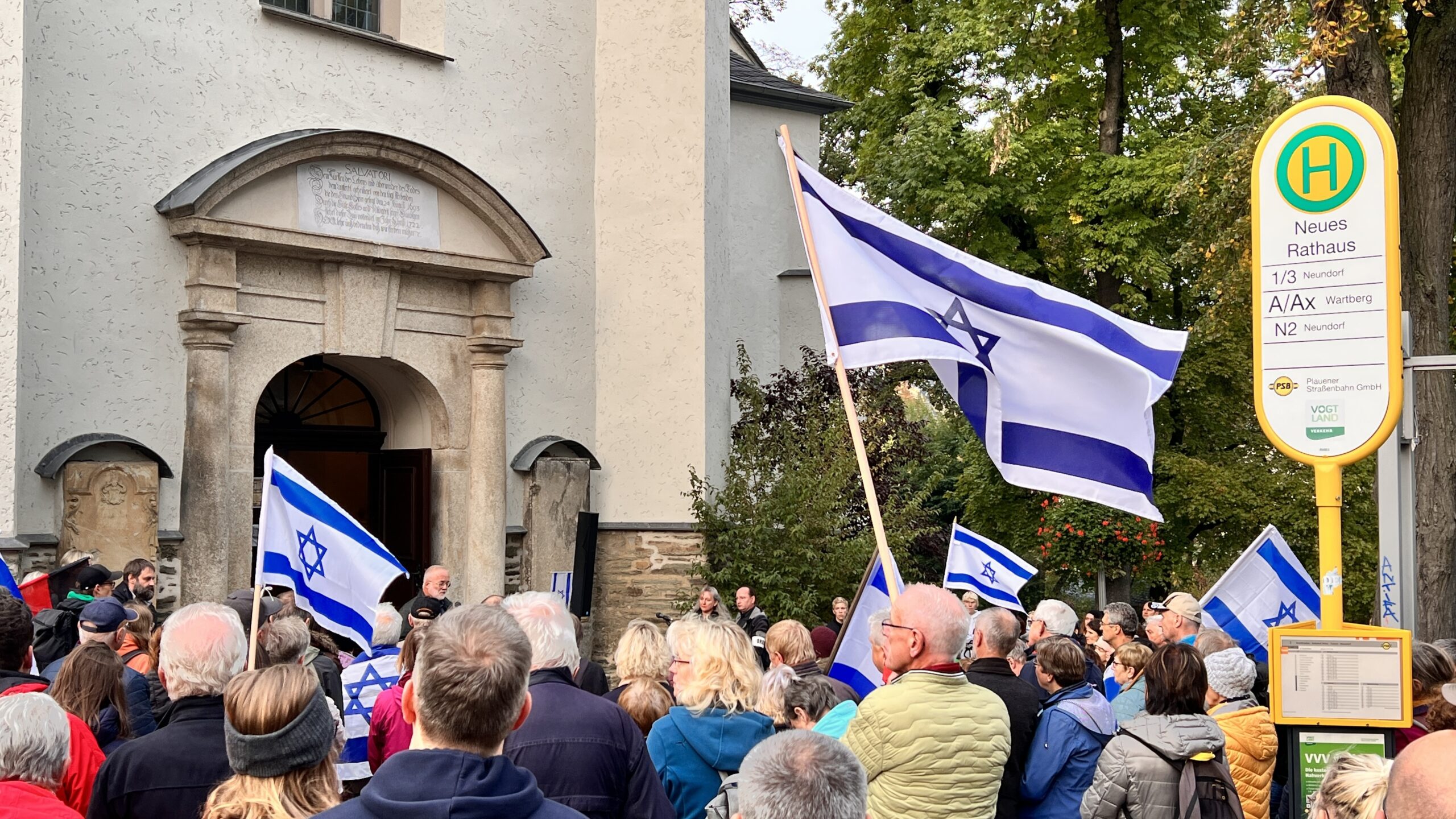 Pro Israel Veranstaltung an der Lutherkirche in Plauen