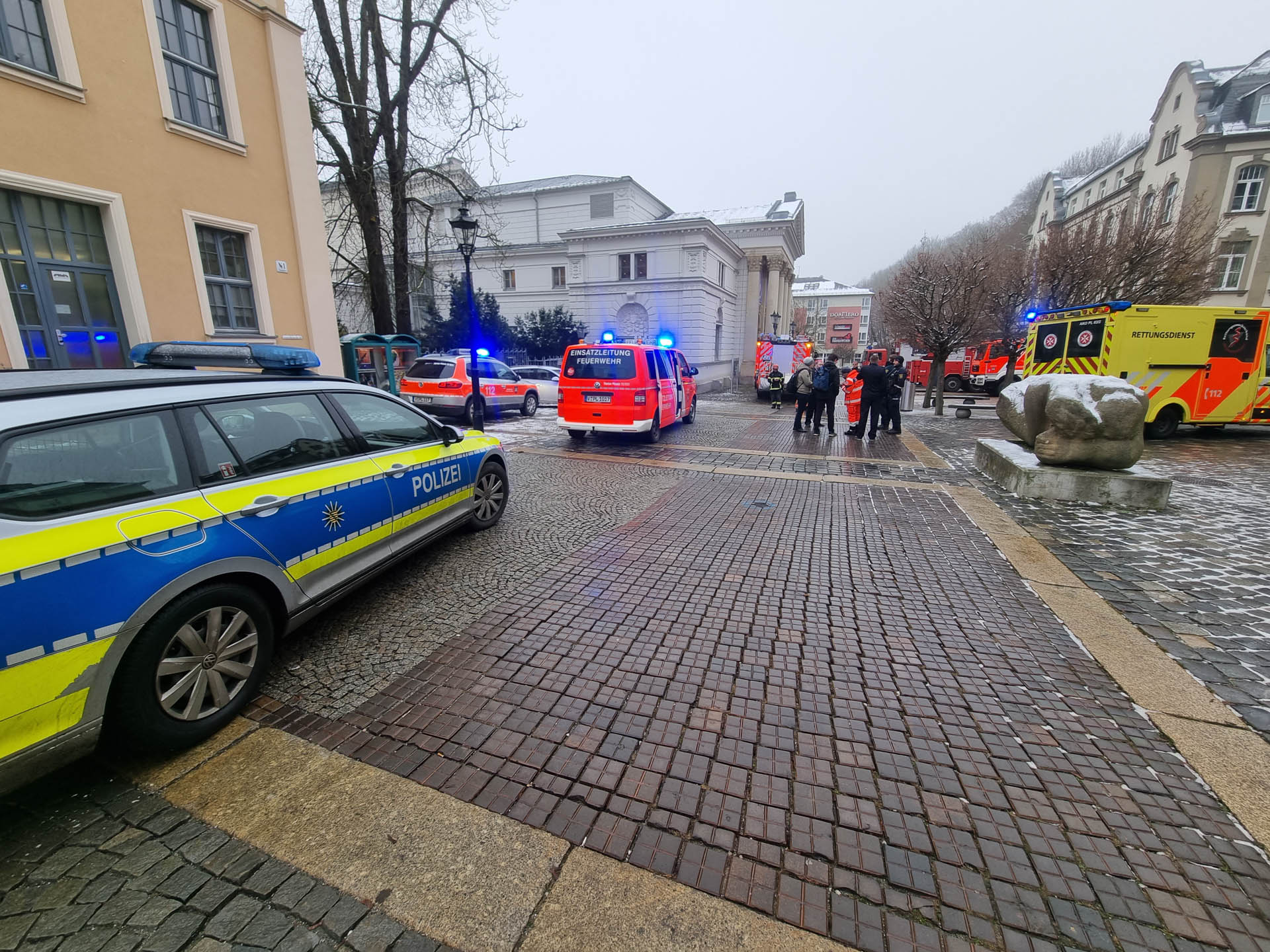 Feuerwehr-Einsatz im Vogtlandtheater