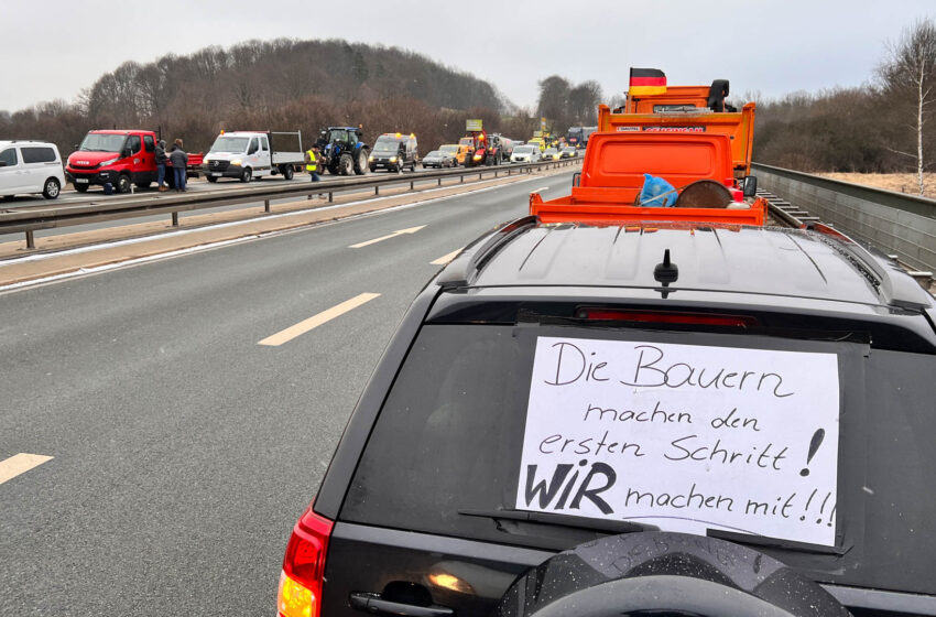 Bauernproteste im Vogtland. Foto: S. Höfer