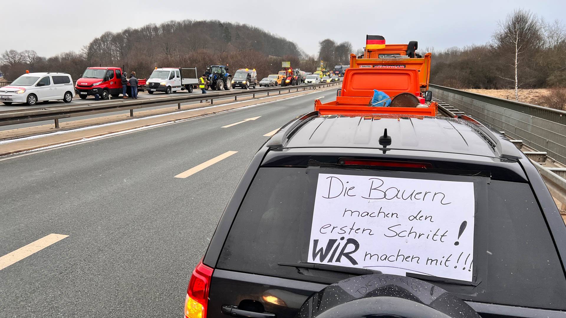 Bauernproteste im Vogtland. Foto: S. Höfer
