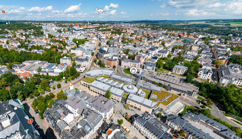 360-Grad-Rundgang durch Plauens Innenstadt