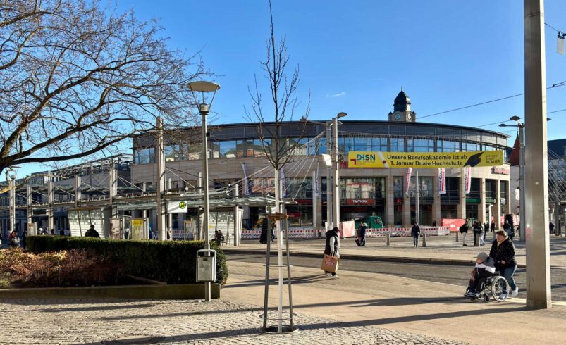 Bepflanzung auf dem Postplatz in Plauen. Foto: A.Hellgoth