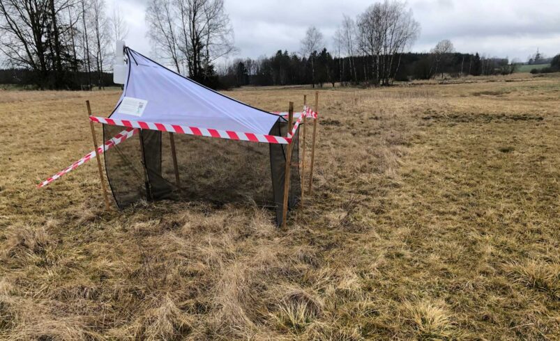 Eine Malaisefalle in Aktion. Foto: Landratsamt Vogtlandkreis