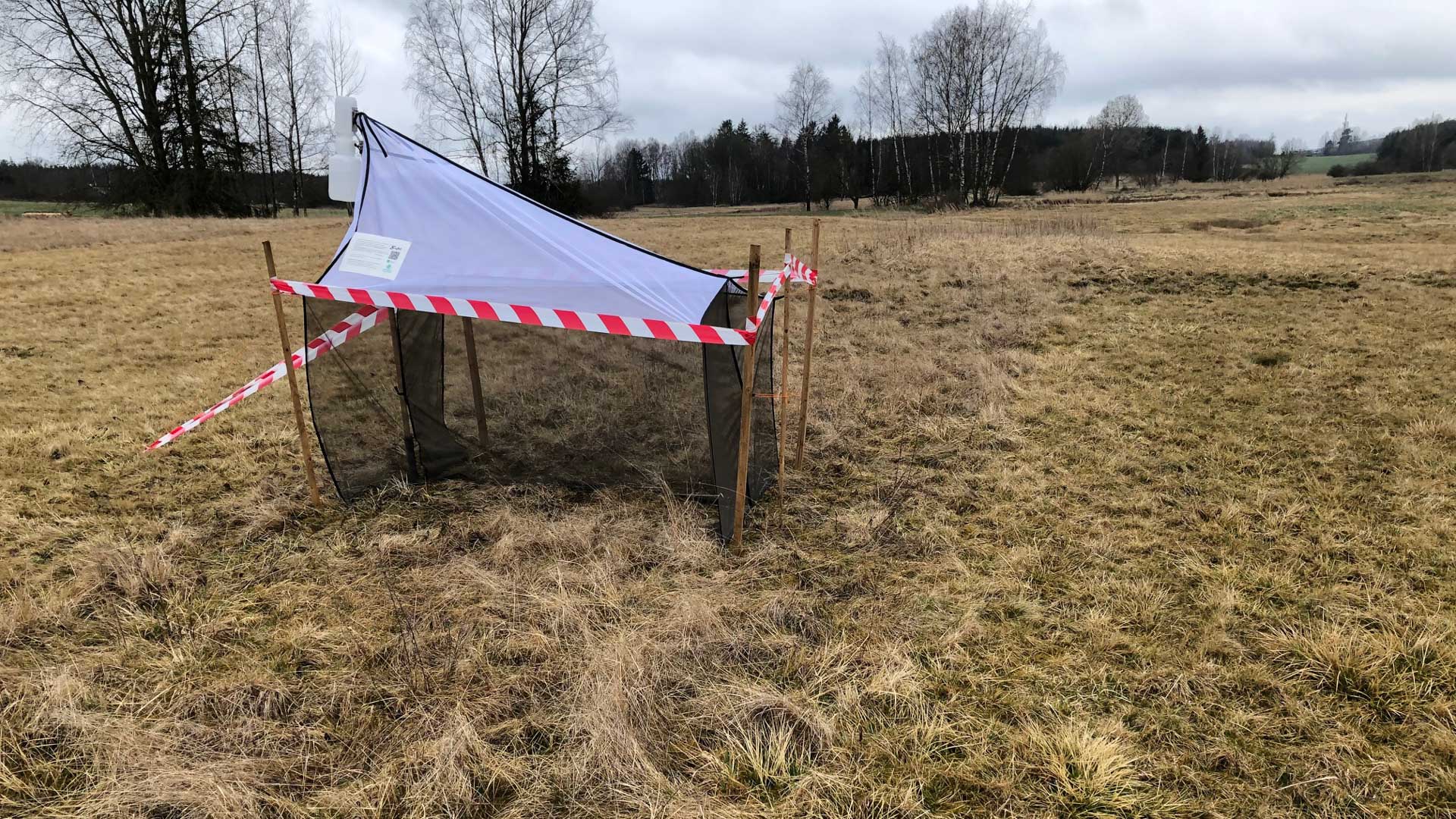 Eine Malaisefalle in Aktion. Foto: Landratsamt Vogtlandkreis