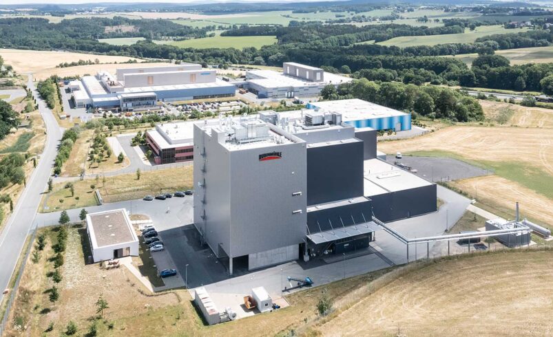 Der Neubau der Rubinmühle Vogtland von außen. Foto: A. Moshiri im Auftrag der Firma Köster Bau