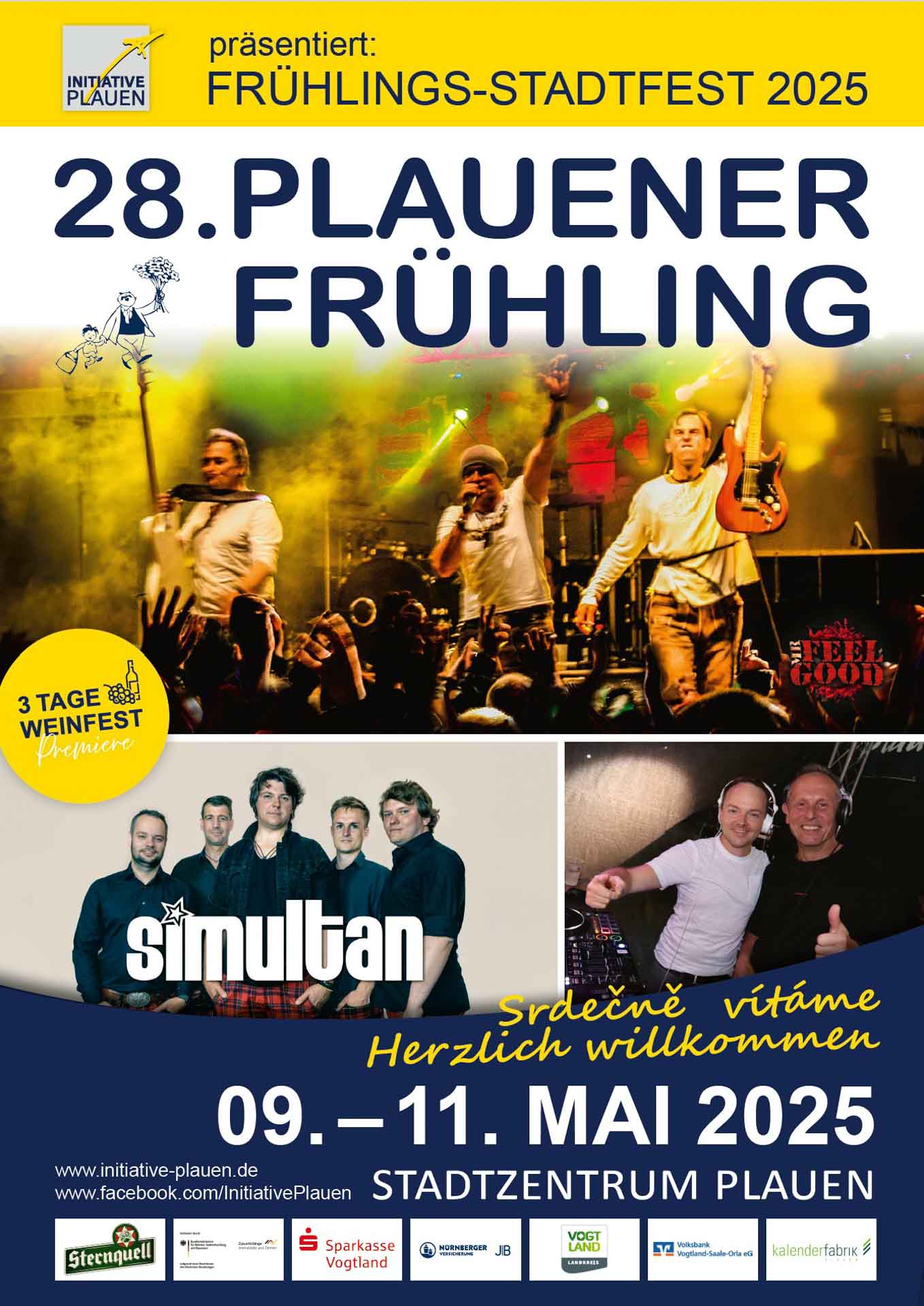 Plakat Stadtfest Plauener Frühling 2025