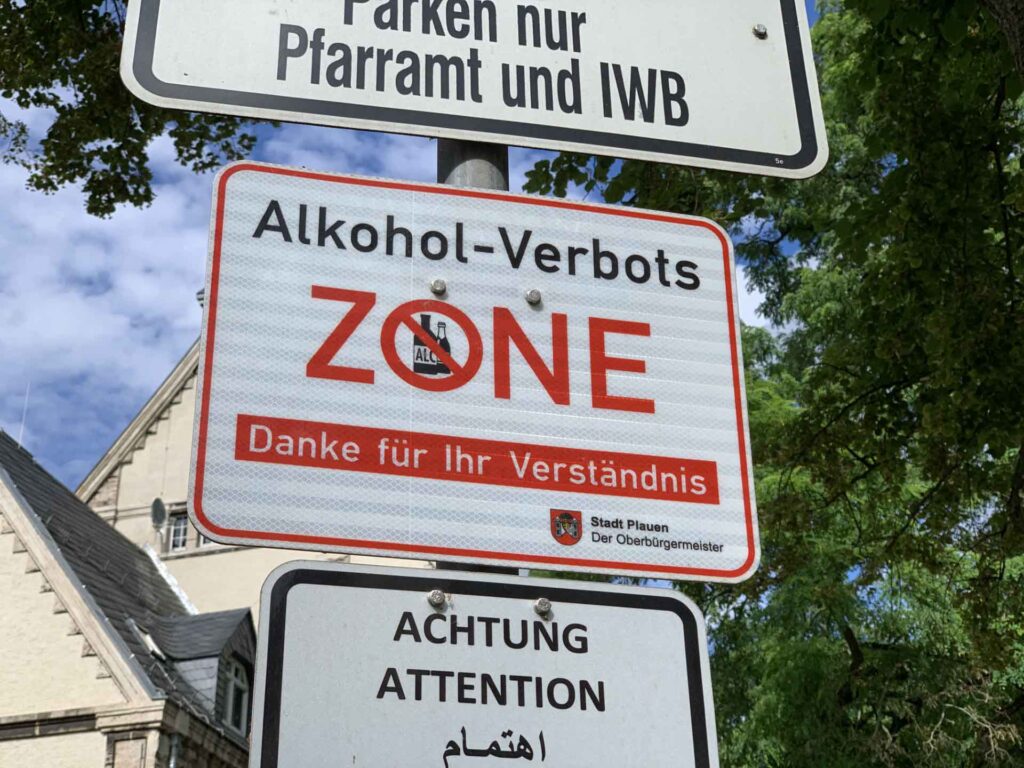 Plauen erweitert Alkoholverbotszone in der Innenstadt. Foto: M. Reißmann