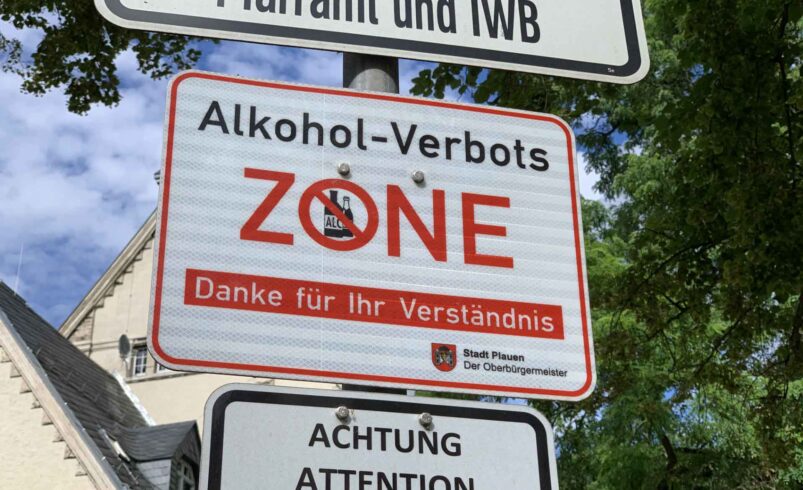 Plauen erweitert Alkoholverbotszone in der Innenstadt. Foto: M. Reißmann