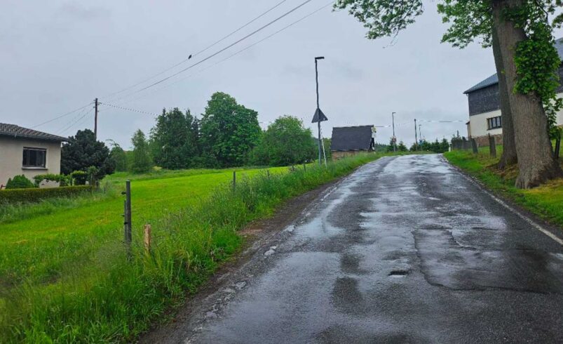 Eine schlechte Straße in Pechtelsgrün. Foto: Landratsamt Vogtlanskreis
