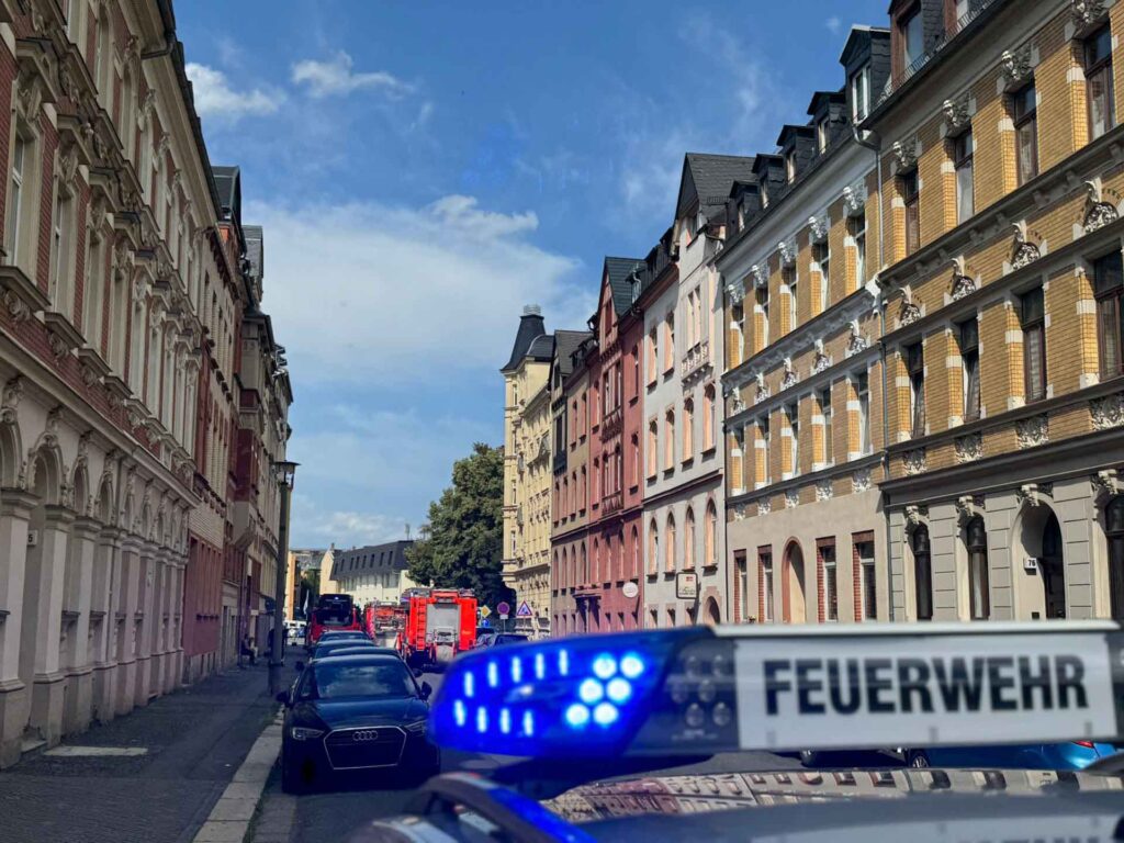 Wohnungsbrand in Plauen: Dachgeschosswohnung in der Goethestraße betroffen. Foto: Stadt Plauen