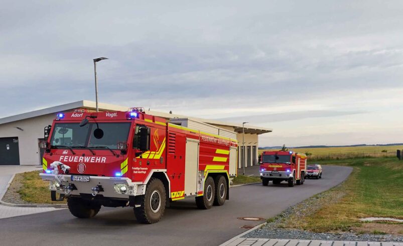 Vogtland schickt Helden in den Kampf gegen das Flammeninferno in der Gohrischheide. Foto: Landratsamt