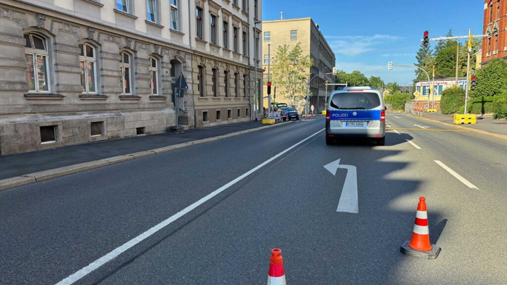 Vollsperrung in Reichenbach. Foto: Stadtverwaltung Reichenbach