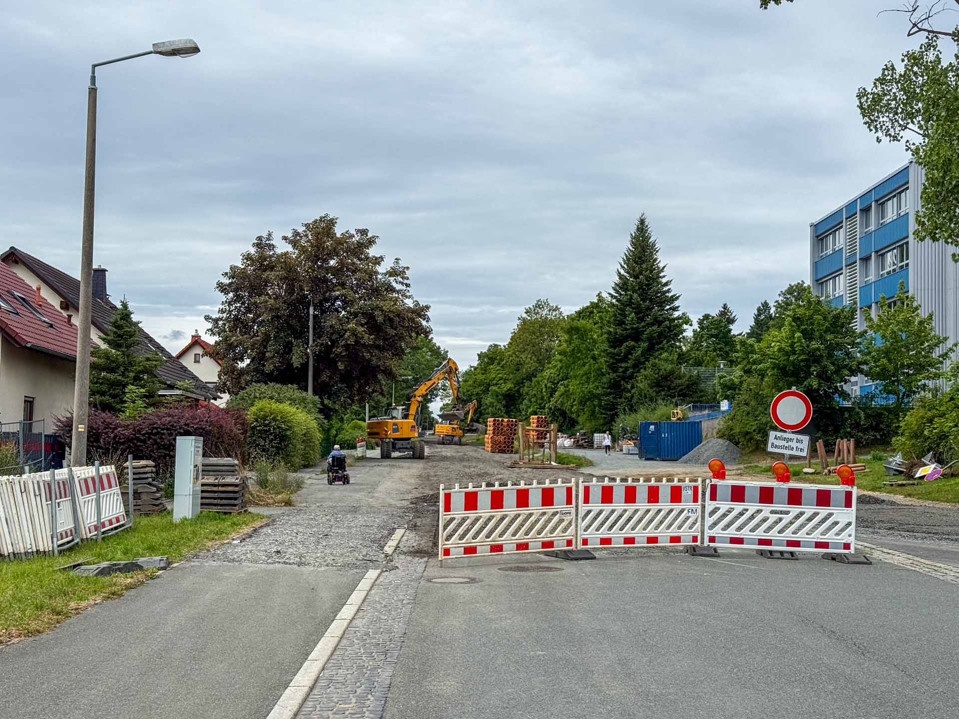 Bauarbeiten an der Neundorfer Straße in Plauen Foto: M. Reißmann
