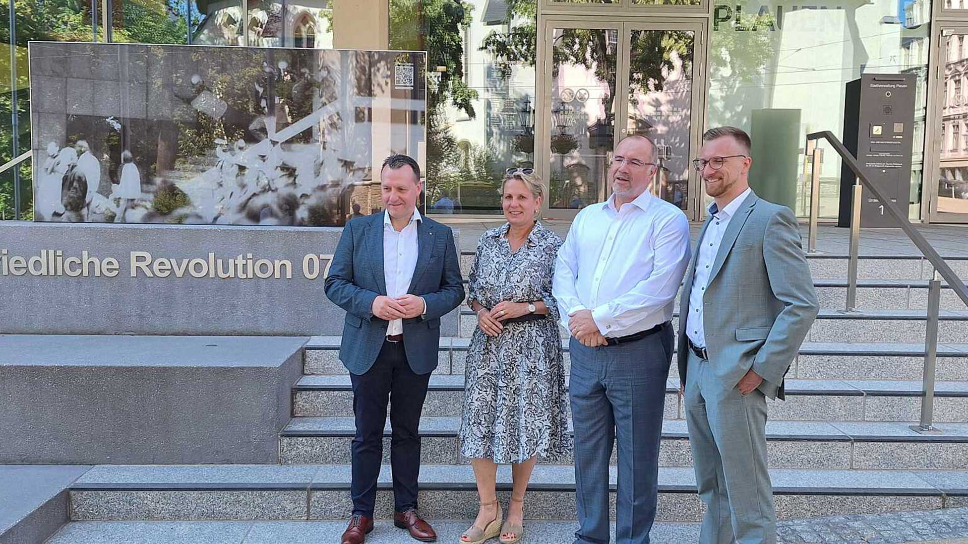 Staatsministerin Barbara Klepsch zu Besuch in Plauen. Foto: Jörg Schmidt