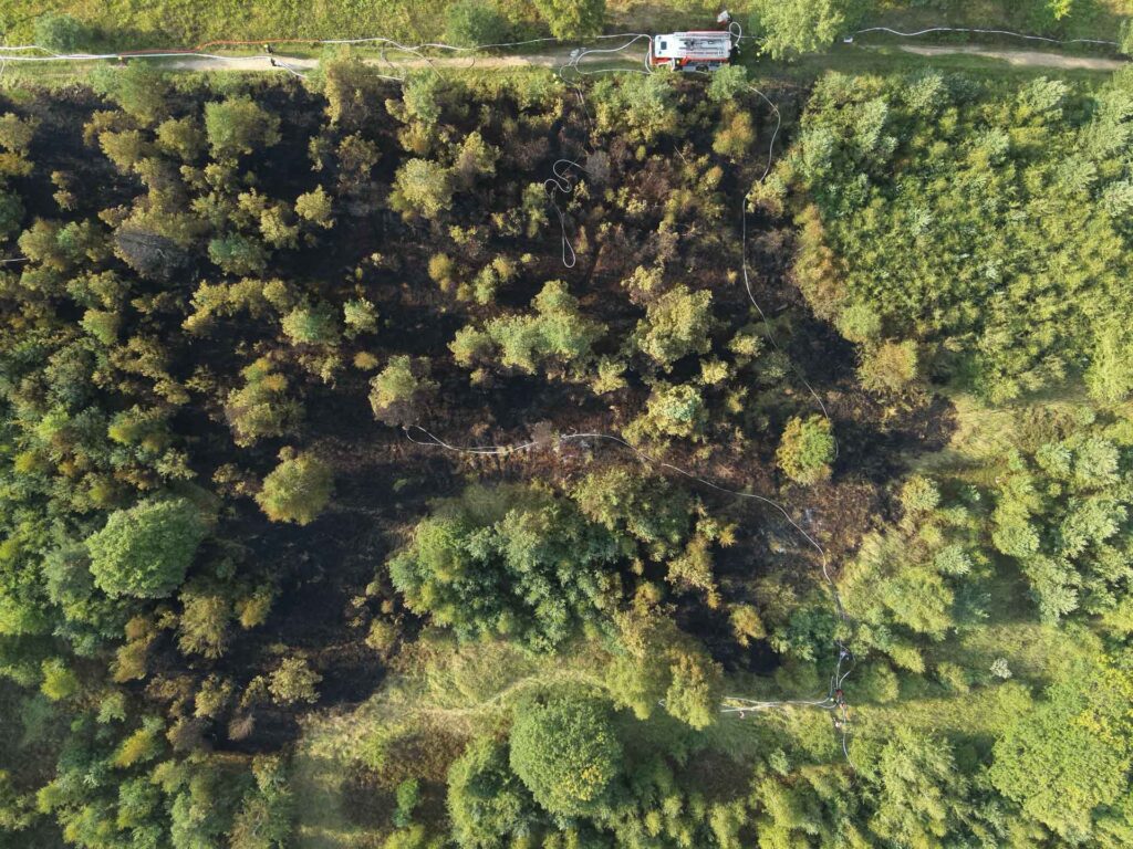 Brand in der Syrauer Heide. Foto: Katastrophenschutz Vogtlandkreis