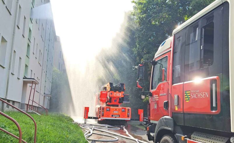 Wohnungsbrand in der Jean-Paul-Straße. Foto: Stadt Plauen