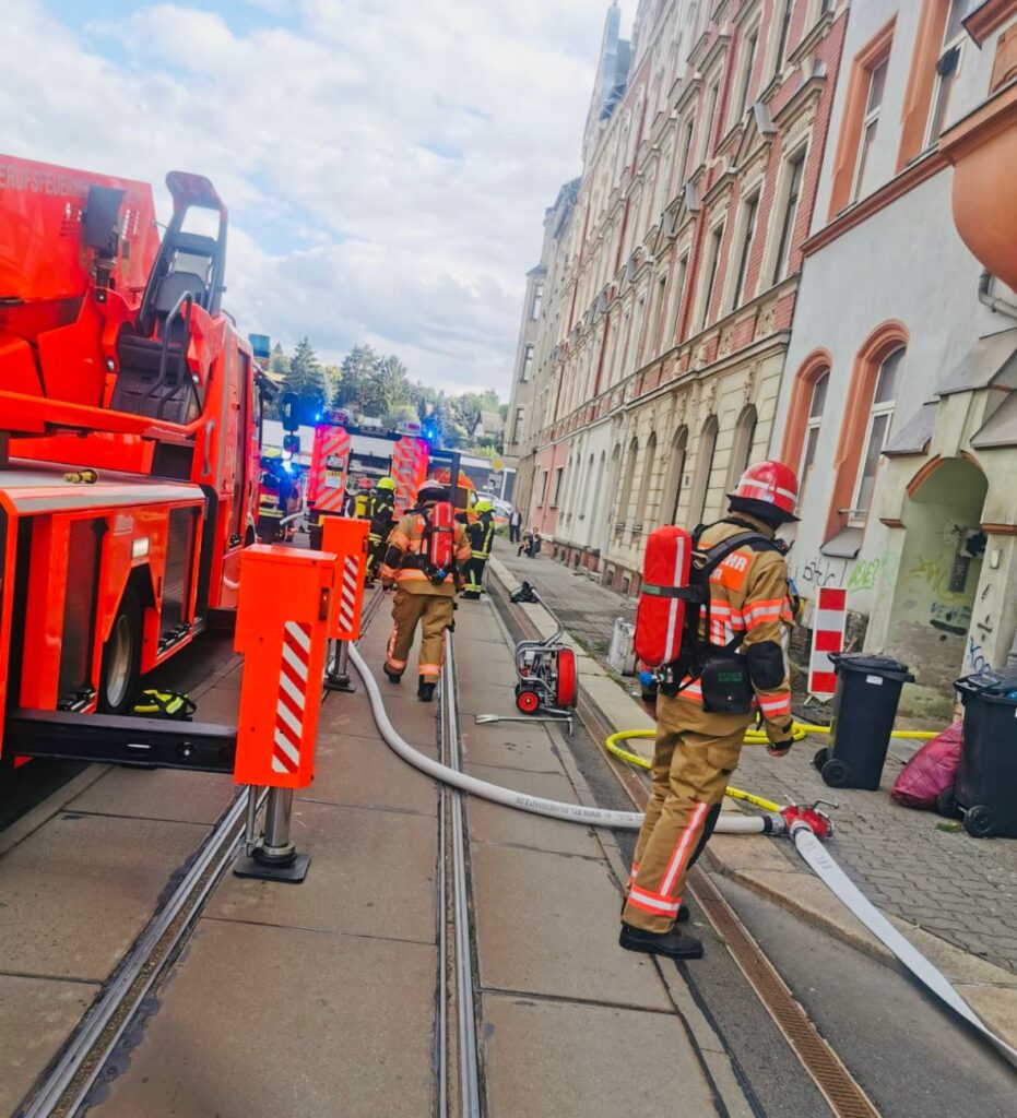 Schwerer Kellerbrand am Unteren Bahnhof in Plauen. Foto: Stadt Plauen