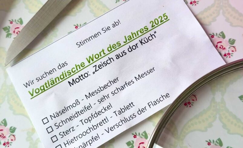 Suche nach dem vogtländischen Wort des Jahres 2025. Foto: A.Hellgoth