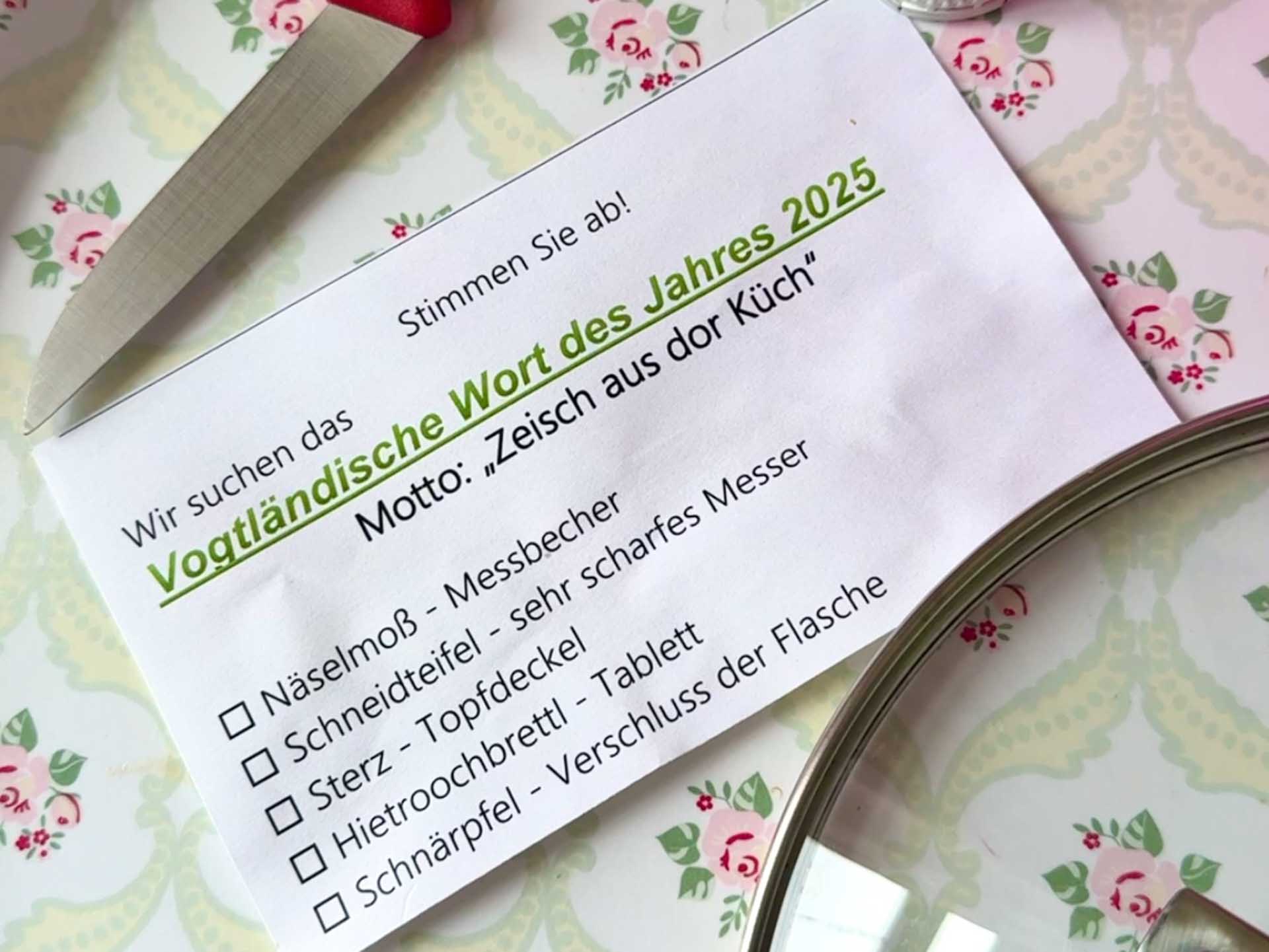 Suche nach dem vogtländischen Wort des Jahres 2025. Foto: A.Hellgoth