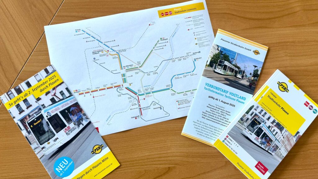 Neuer Fahrplan der Plauener Straßenbahn. Foto: A.Hellgoth