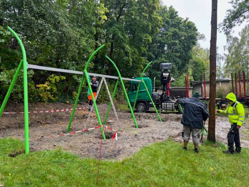 Neue Attraktionen auf Spielplatz in Mylau. Foto: Stadtverwaltung Reichenbach
