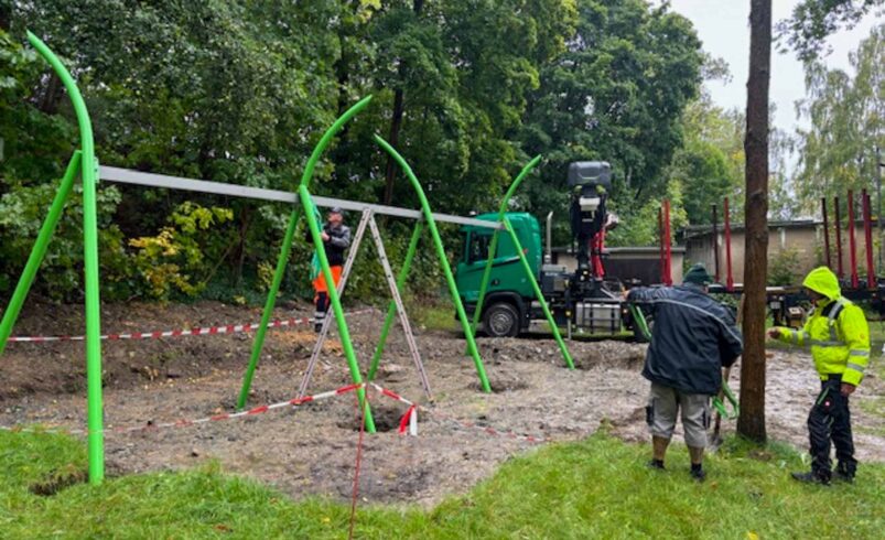 Neue Attraktionen auf Spielplatz in Mylau. Foto: Stadtverwaltung Reichenbach