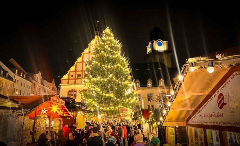 Weihnachtsmarkt in Plauen eröffnet. Foto: S. Höfer