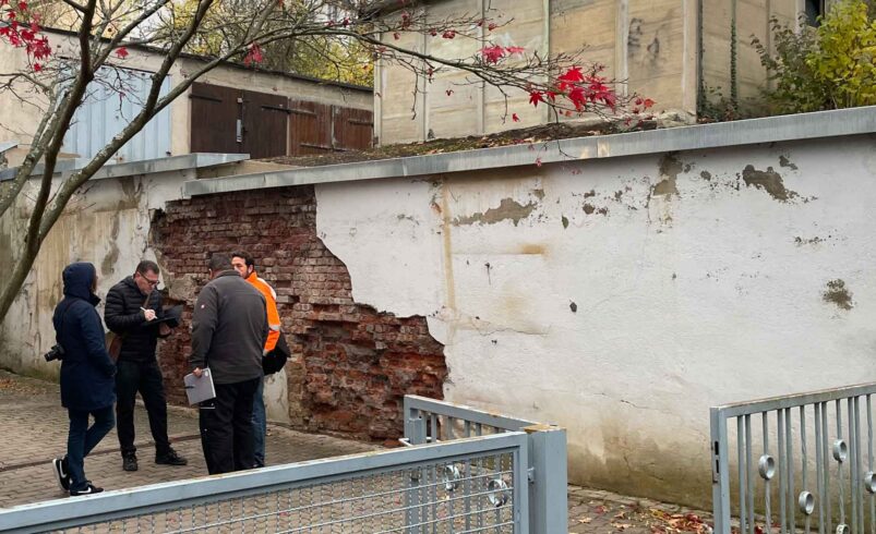 Plauen sichert Synagogenmauer und plant neuen Gedenkort. Foto: Stadt Plauen