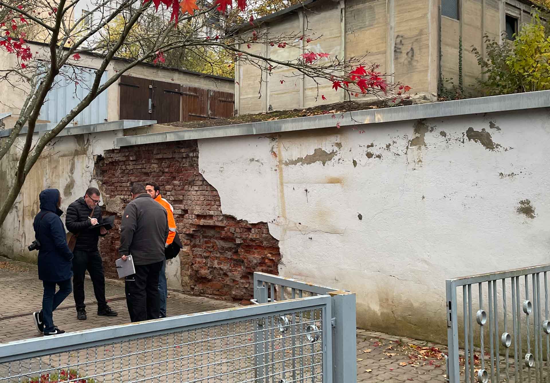 Plauen sichert Synagogenmauer und plant neuen Gedenkort. Foto: Stadt Plauen