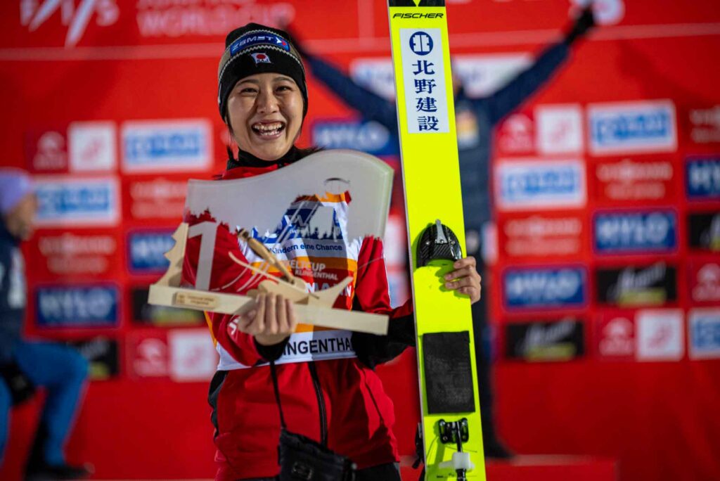 Zum Auftakt der Damen-Wettbewerbe bestätigte Nozomi Maruyama ihre herausragende Form. Foto: Weltcup Klingenthal